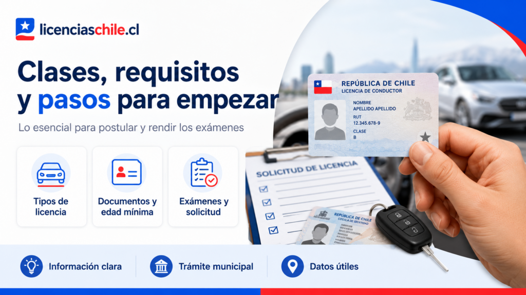 Tipos de licencia de conducir existentes en Chile