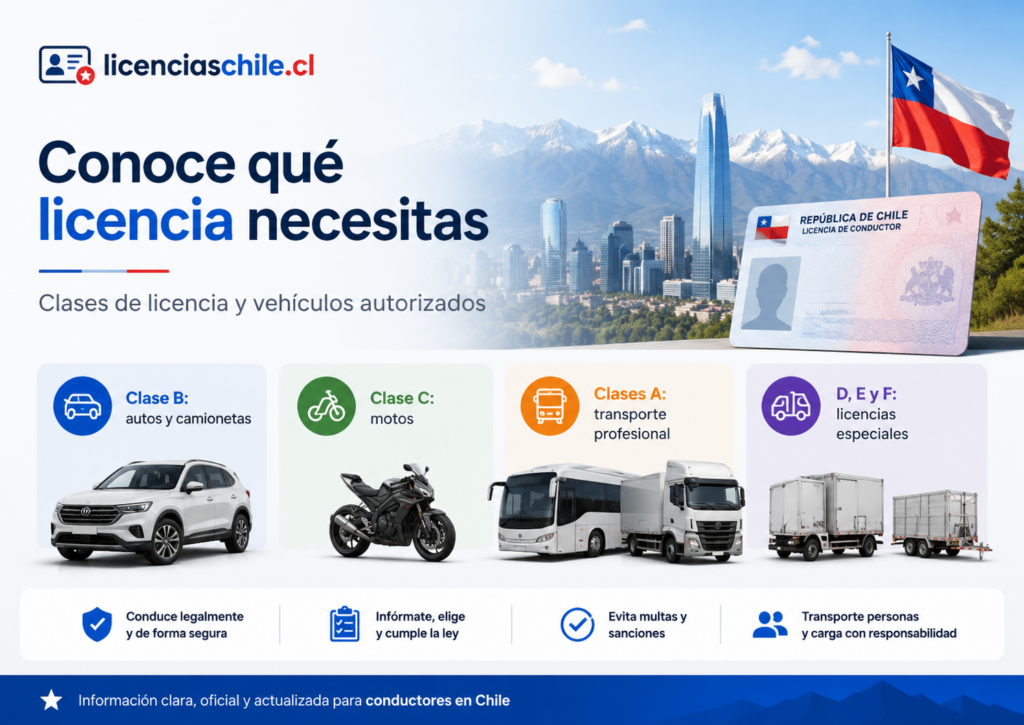 Tipos de licencias de conducir en Chile